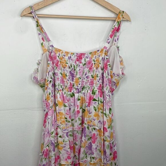 Rue 21 Floral Print Women's Sleeveless Floral Mini Dress Tiered Ruffle detail 3X - Picture 6 of 13